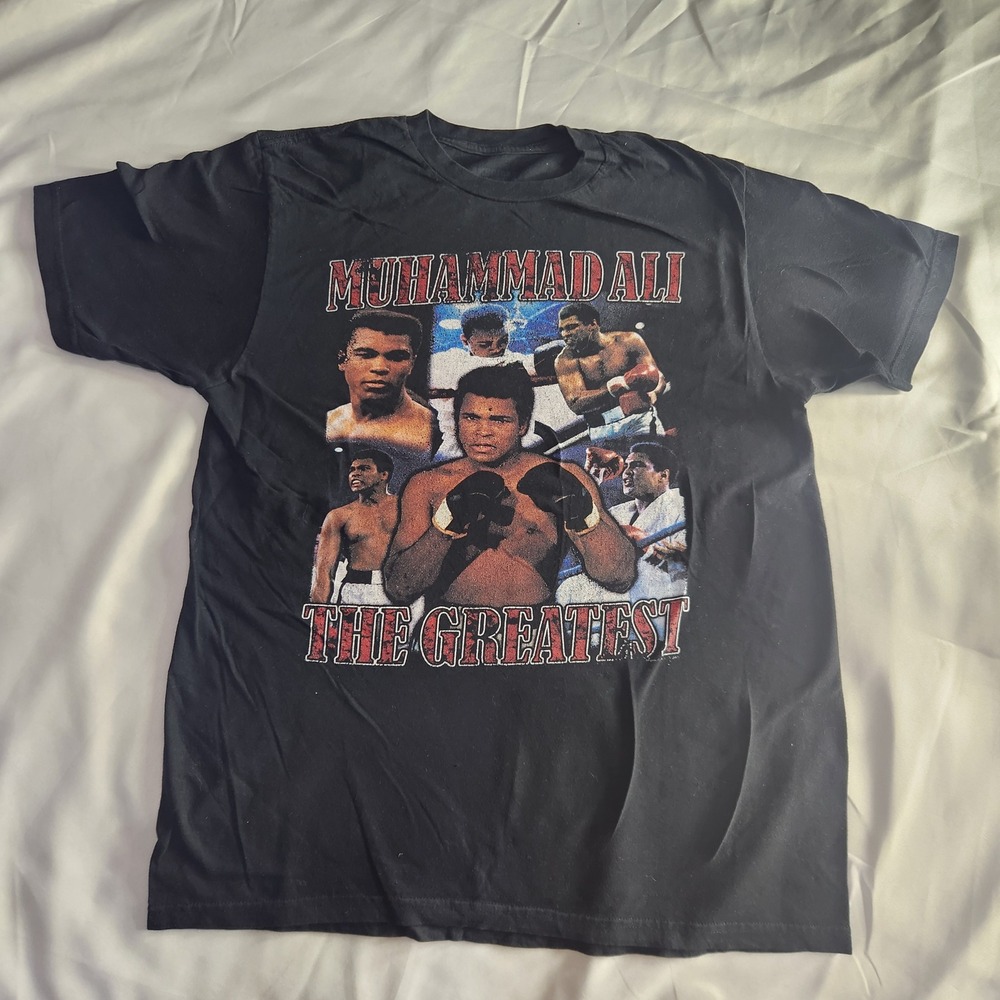 Muhammad Ali The Greatest Graphic Tee Boxing T-Shirt Black